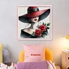 Red Hat Girl-11CT Stamped Cross Stitch 50*50cm/19.69*19.69in