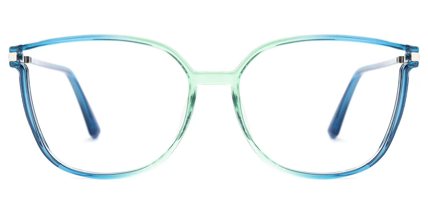 Walden Blau-GrÃ¼n Cateye Brille Blau-GrÃ¼n