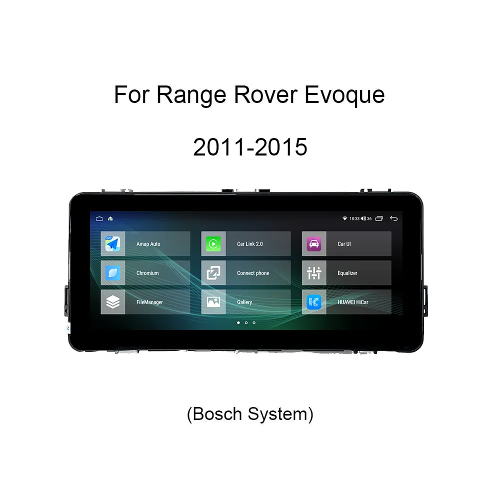 12.3 Inch Android Car GPS Screen Upgrade Multimedia Player for Land Rover Range Rover Evoque with Bosch System L538
