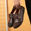 Gioiacombo&trade; Scarpe casual in pelle con velcro comfort da donna