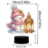 Acryl Weihnachten Schneemann doppelseitig - 5d DIY Bastellampe