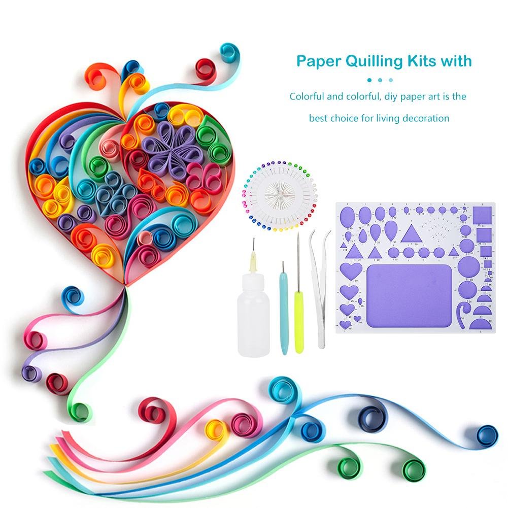 DIY Paper Quilling Tools Set Template Mould Board Tweezer Needles Pen Kit