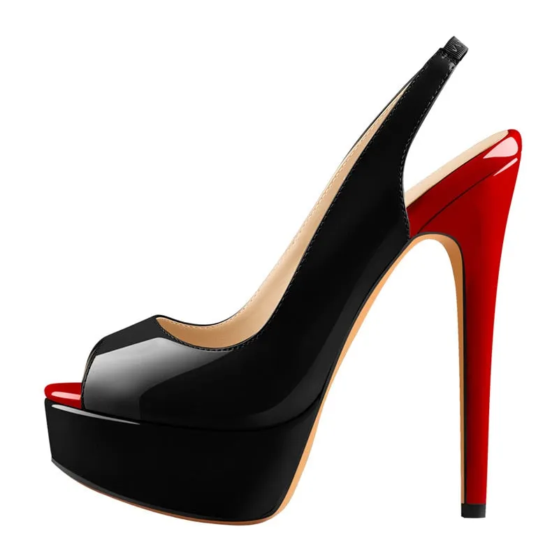 Onlymaker Women's Peep Toe Platform Thin High Heel Sandals Sexy Leopard Buckle Strap Pumps Mixed Colors Party Dress Shoes