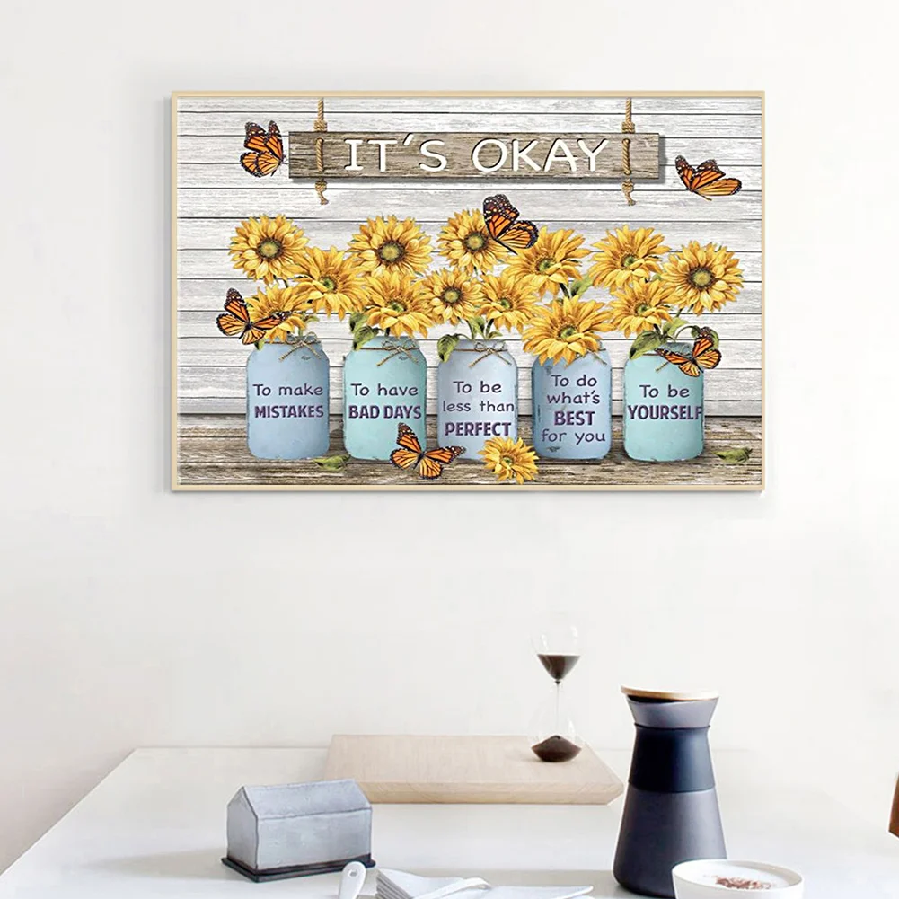 11ct Counted Cross Stitch - Sunflower Vase(50*60cm)
