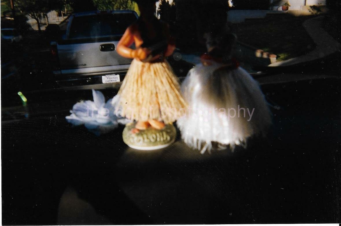 DASHBOARD DANCERS Pacific Island Girls FOUND Photo Poster painting Color CAR Original 08 21 F