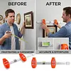 Picture Hanging Tool Magnetic Alignment Ruler with Built in Level Frame Positioning Tool 3 In 1 Fixed Point Balance Rulers for Photo Frames/Wall Decor/Mirrors