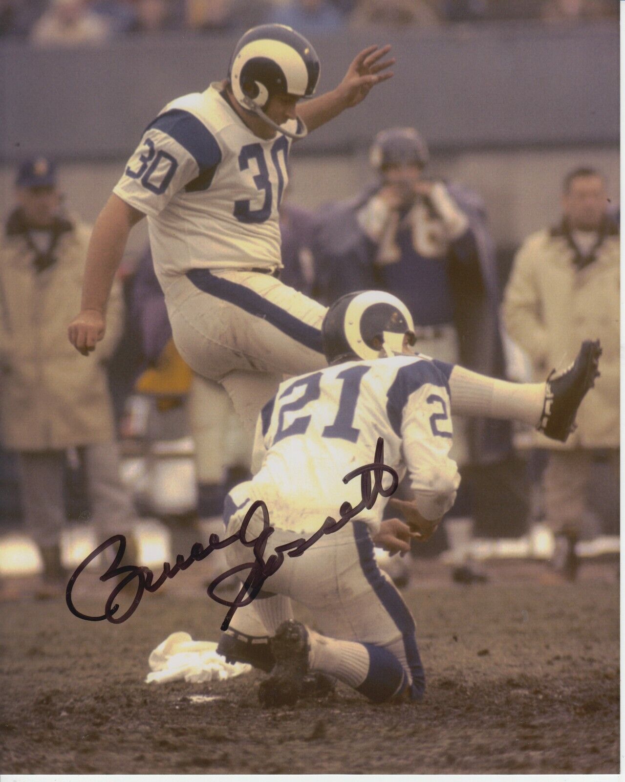 Bruce Gossett #0 8x10 Signed Photo Poster painting w/ COA Los Angeles Rams -