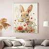 Rabbit Full Stamped Cross Stitch 11CT 3-Strand 40x50cm