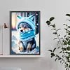 (40*60cm)Wolf Under the Snow -  Full Round Drill Diamond Painting