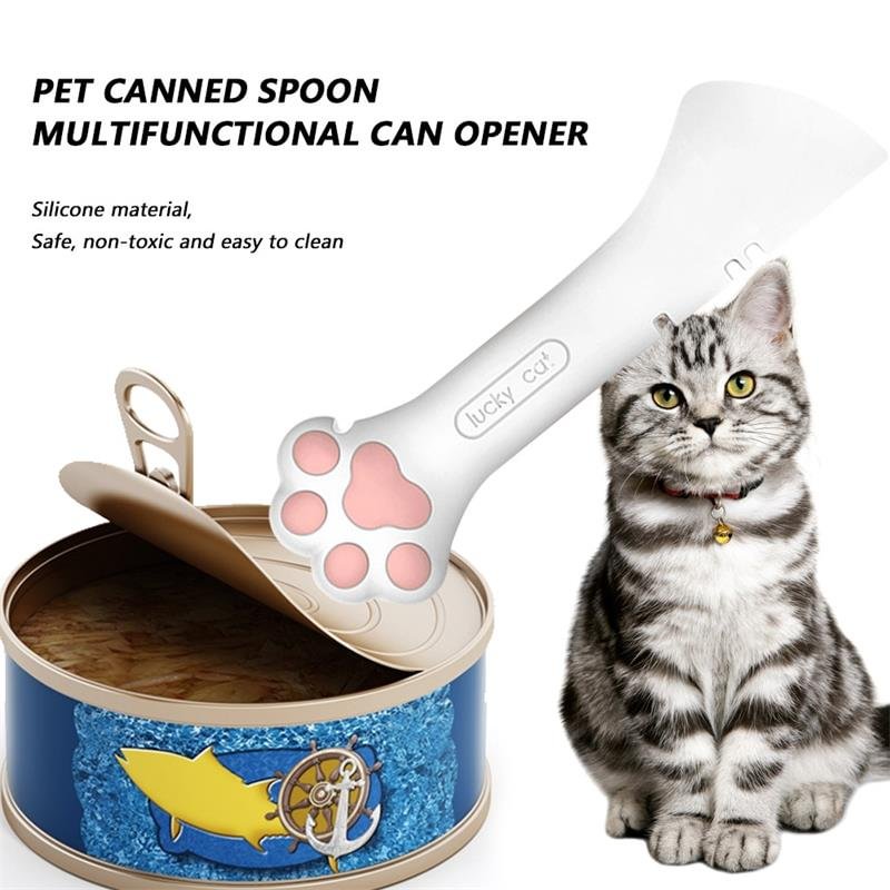 Multifunctional Pet Canned Spoon Sealing Cap