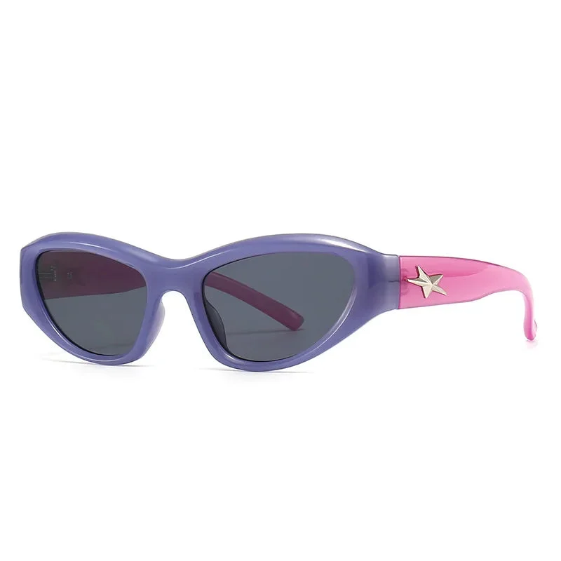 Brownm Star Wrap Around Sunglasses