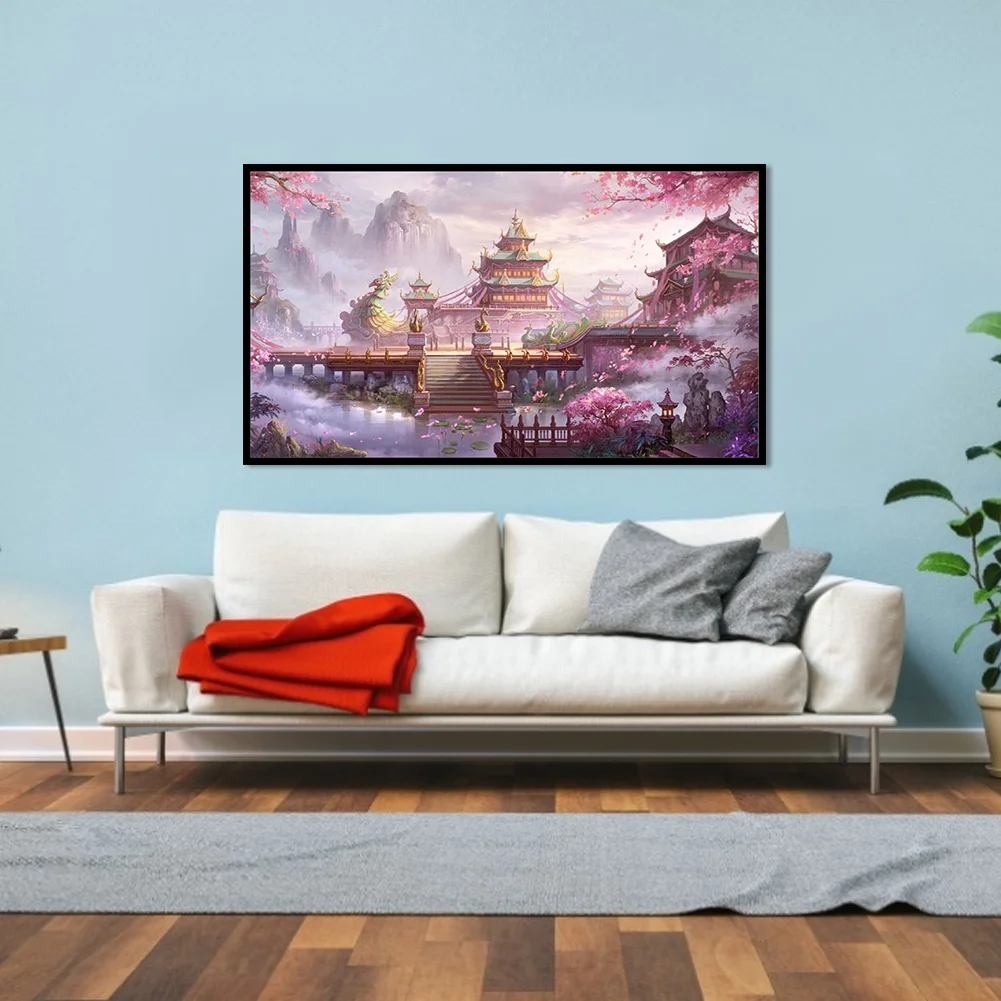 Full Printed Cross Stitch 11CT - Fairyland Tower(45*80cm)