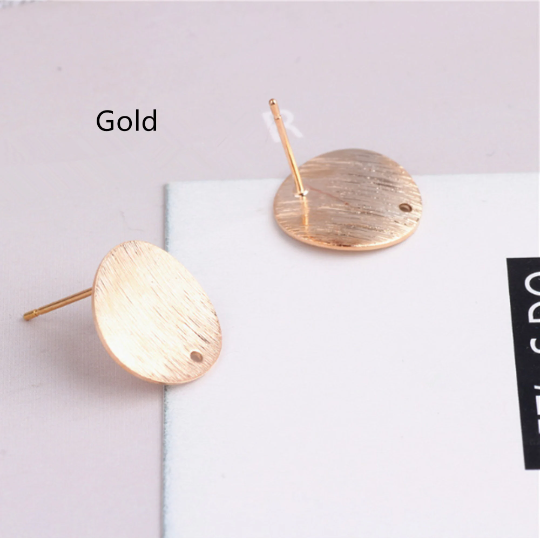Bulk 10 30 Irregular Post earrings,Geometric Concave Post Earrings,Round/Circle post Earring Charms , Gold Silver Plated Earring Pin Charm