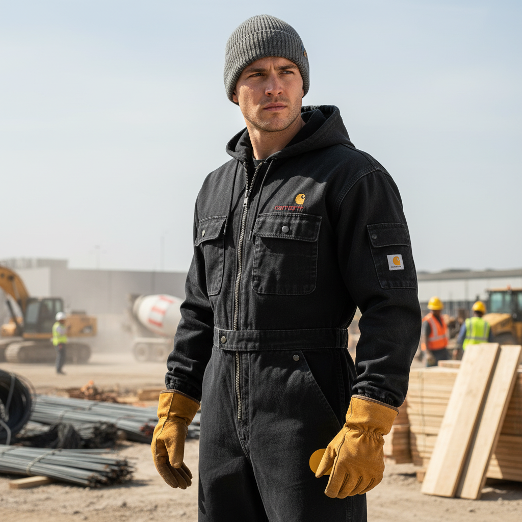 Men's Multi-functional Hooded Jumpsuit Outdoor Workwear