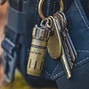 i18 Brass USB-C Rechargeable Keychain Flashlight 180 Lumen Mini Waterproof Strong Light Emergency Durable Key Flashlight