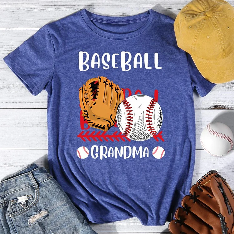 AL™ Baseball Grandma Round Neck T-shirt-0025638-Annaletters