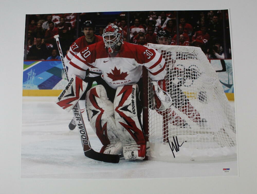 MARTIN BRODEUR SIGNED AUTOGRAPH 16X20 Photo Poster painting - NJ DEVILS LEGEND, CANADA A PSA