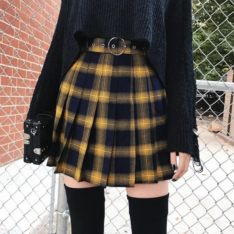 Gothic Punk Harajuku Pleated Skirt S13086