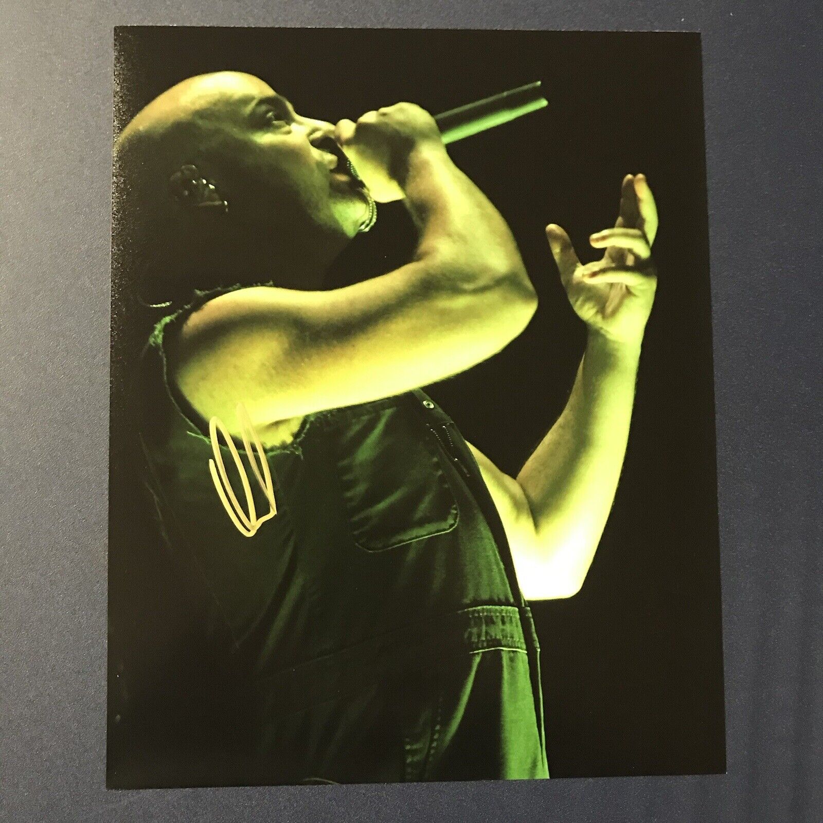 DAVID DRAIMAN DISTURBED BAND LEAD SINGER SIGNED 8X10 Photo Poster painting AUTOGRAPHED RARE COA