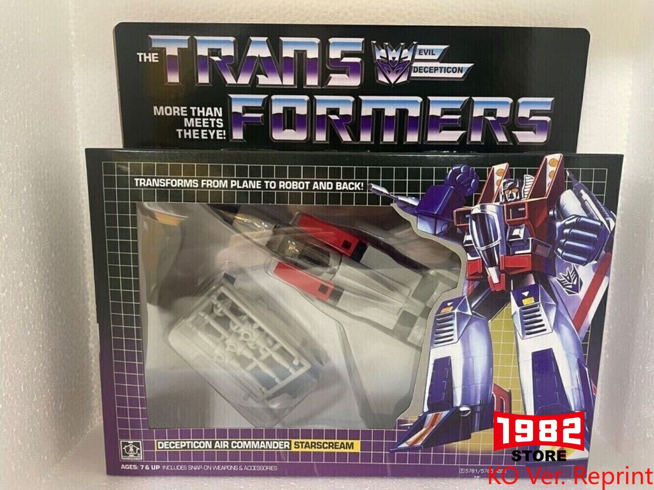 Transformers  G1 Starscream reissue brand new toys action figures KO ver