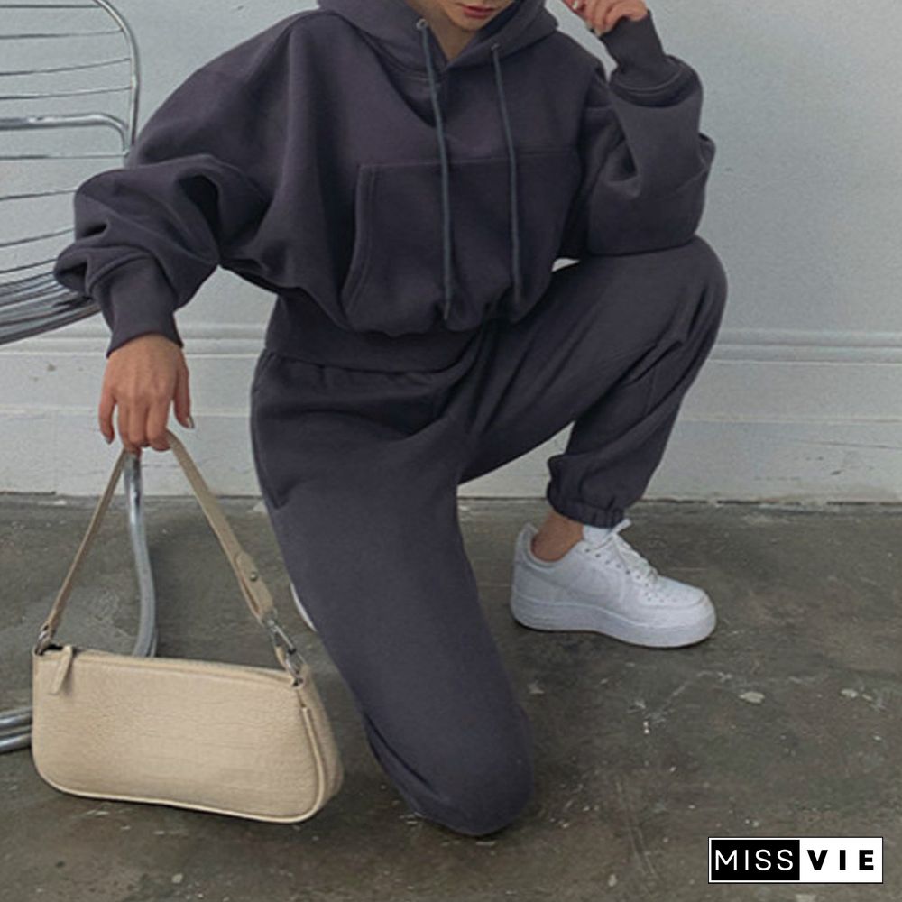 Two-Piece Sports Sweater Suit