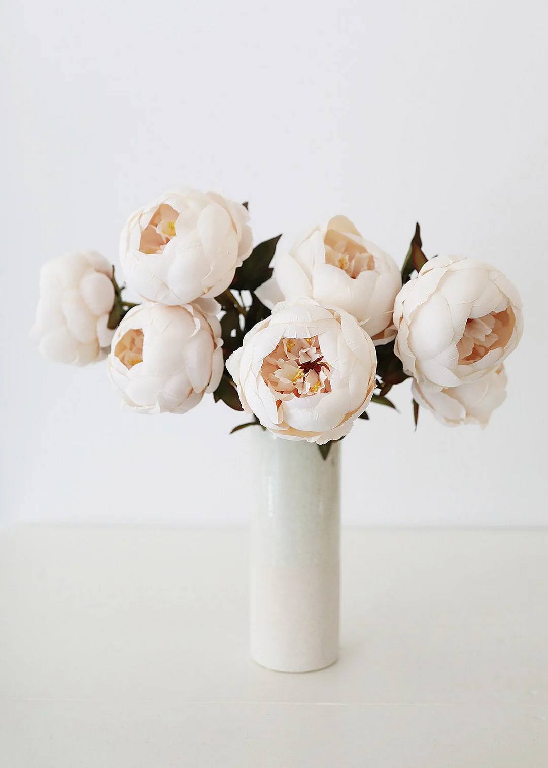 Artificial Peony Flower in Ivory - 24"