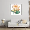 >SALE<Full Embroidery Eco-cotton Thread 11CT Printed Lotus Flower Cross Stitch 40x40cm