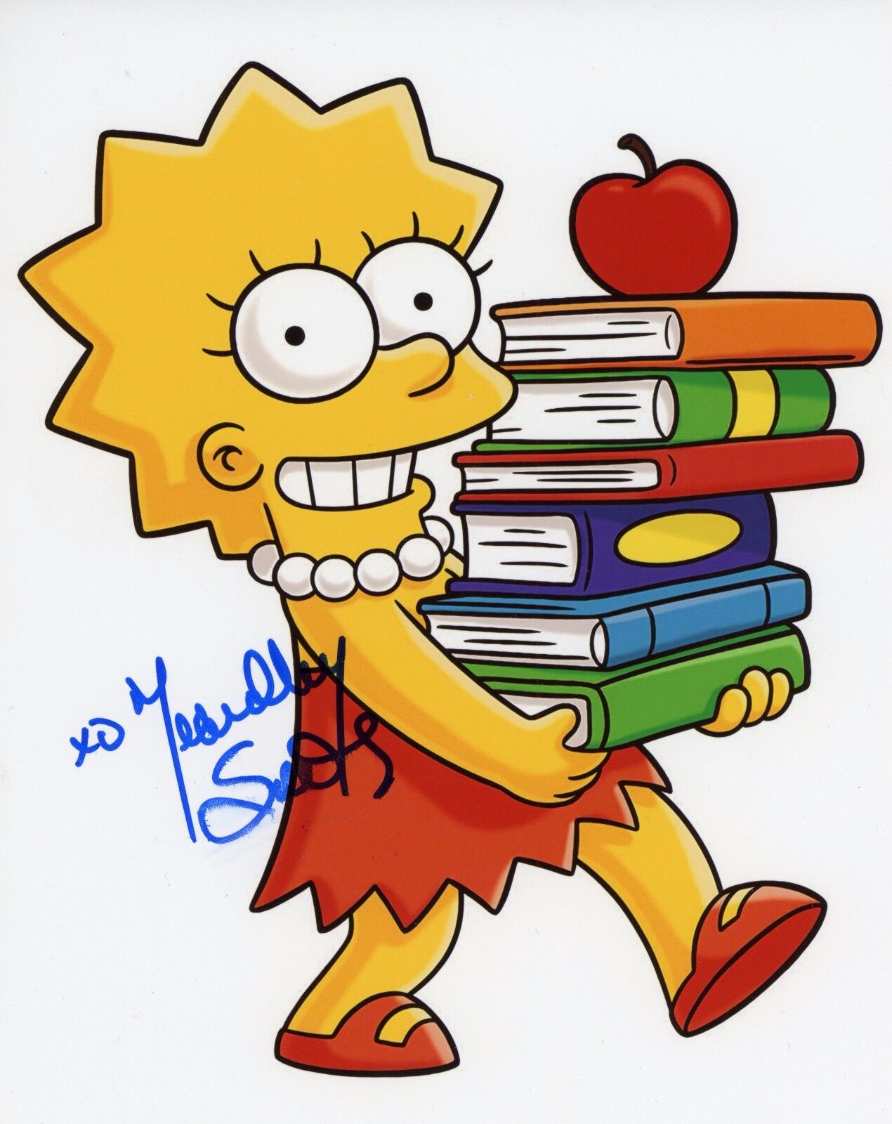 ~~ YEARDLEY SMITH Authentic Hand-Signed LISA - THE SIMPSONS