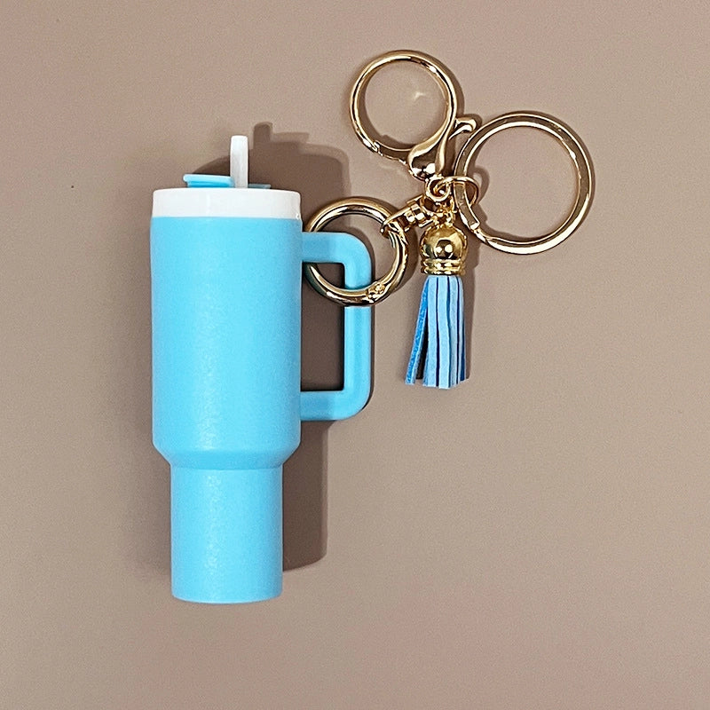 Minimalist Commute Cup Plastic Unisex Bag Pendant Keychain