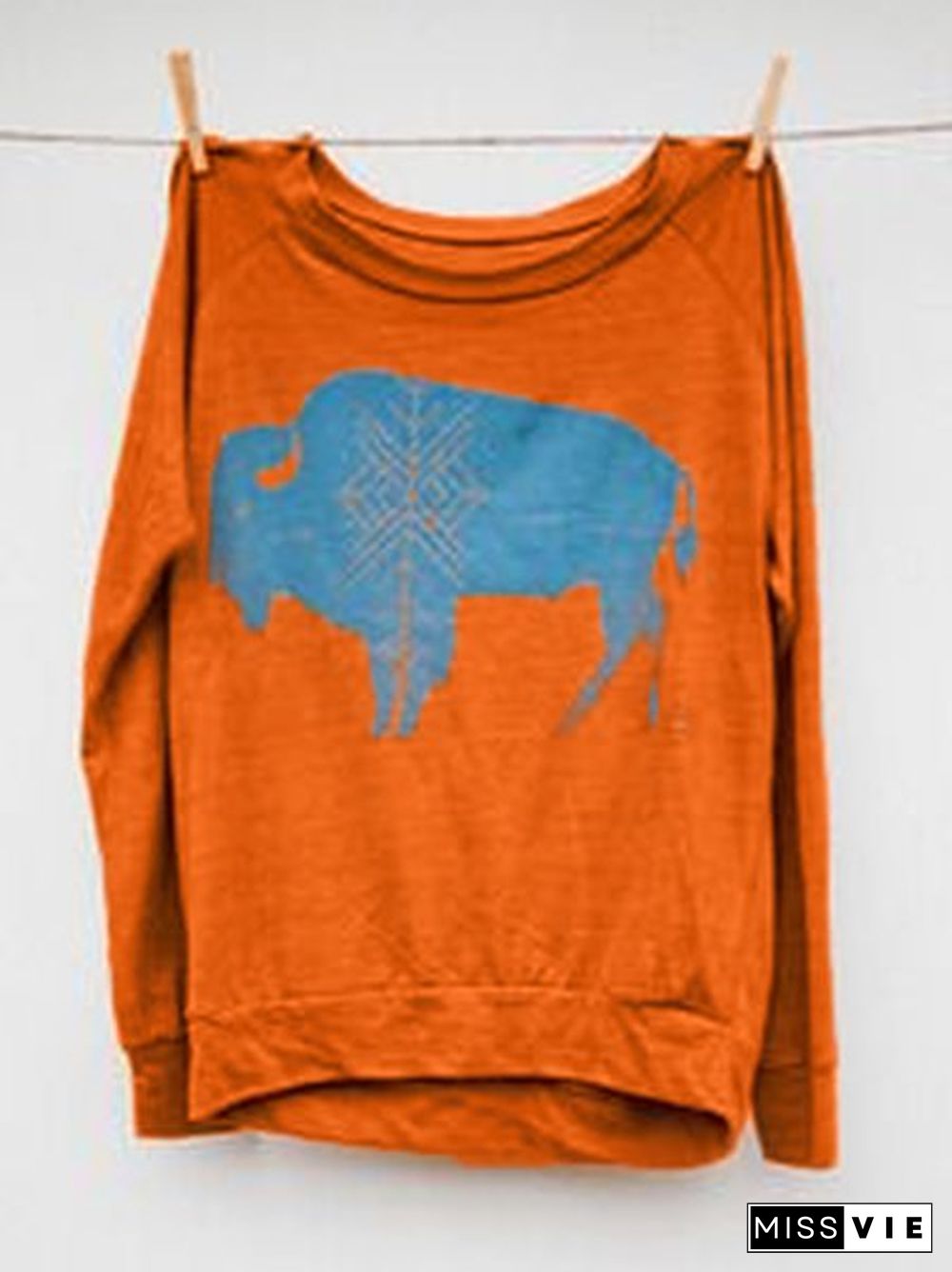 Crew Neck Printed Casual T-shirt