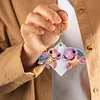 5pcs Double Side Diamond Painting Special-shaped Drill Turtle Keychain Kits