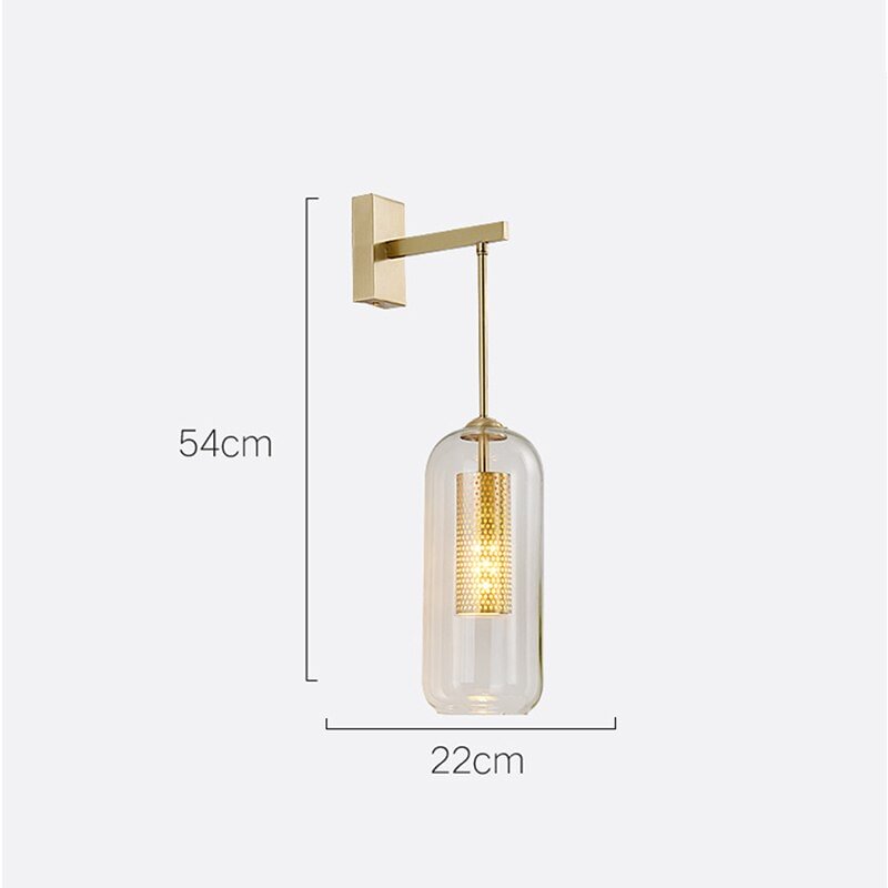 Modern Glass LED Wall Lights Lighting Nordic Living Room Bedroom Corridor Aisle Wall Lamp Decor Light Fixtures Kitchen Luminaire