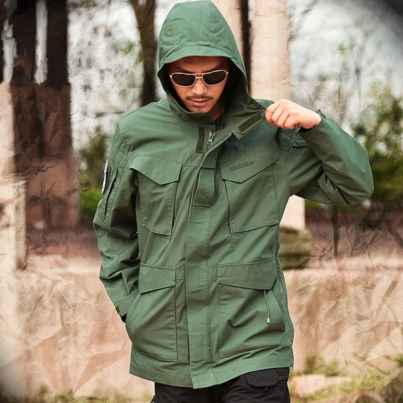 Aonga   Mege Brand M65 Military Camouflage Male clothing US Army Tactical Men's Windbreaker Hoodie Field Jacket Outwear casaco masculino
