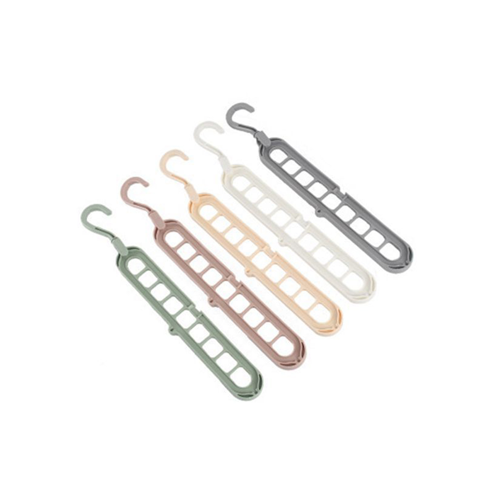 

9 Hole Clothes Hanger Plastic Drying Rack Scarf Home Folding Magic Hanger, 501 Original