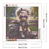 Jolie fille aux grands yeux ronde drill diamond painting-40 * 40cm