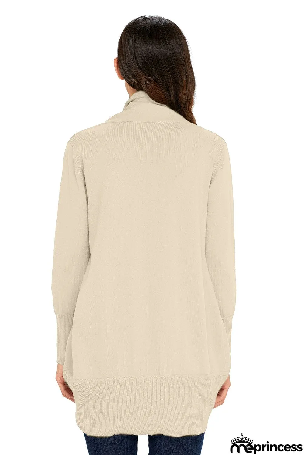Apricot Super Soft Long Sleeve Open Cardigan
