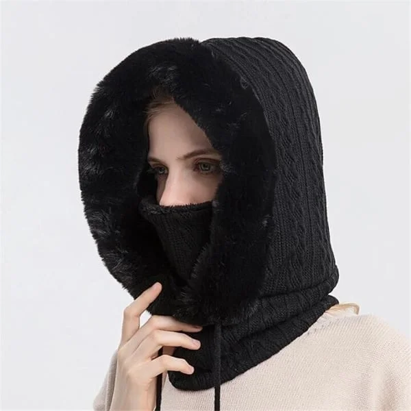 Warm knitted windbreaker hat for winter socialshop