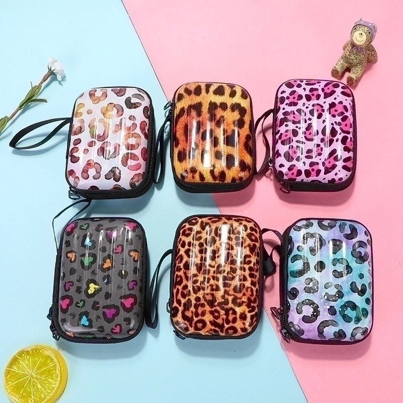 Women’s Leopard Tinplate Paint Finish Zipper Coin Purses