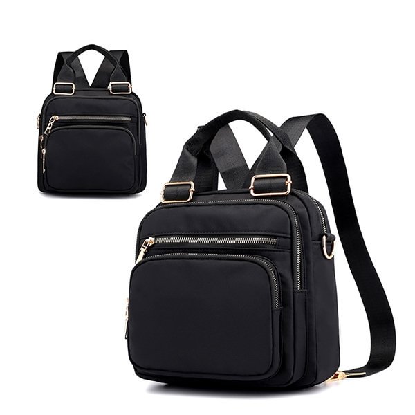 Women's Nylon Multi-pocket Crossbody Bag Waterproof Backpack Leisure Handbag