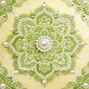 DIY Pearl Painting Green Mandala for Home Decor with Frame(30*30cm)