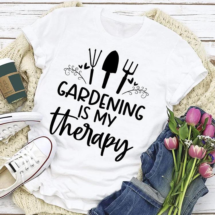 Gardening Is My Therapy  T-shirt Tee -02752-Annaletters