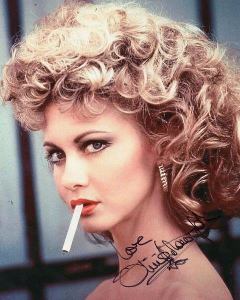 REPRINT - OLIVIA NEWTON JOHN Cigarette Autographed Signed 8 x 10 Photo Poster painting Poster RP