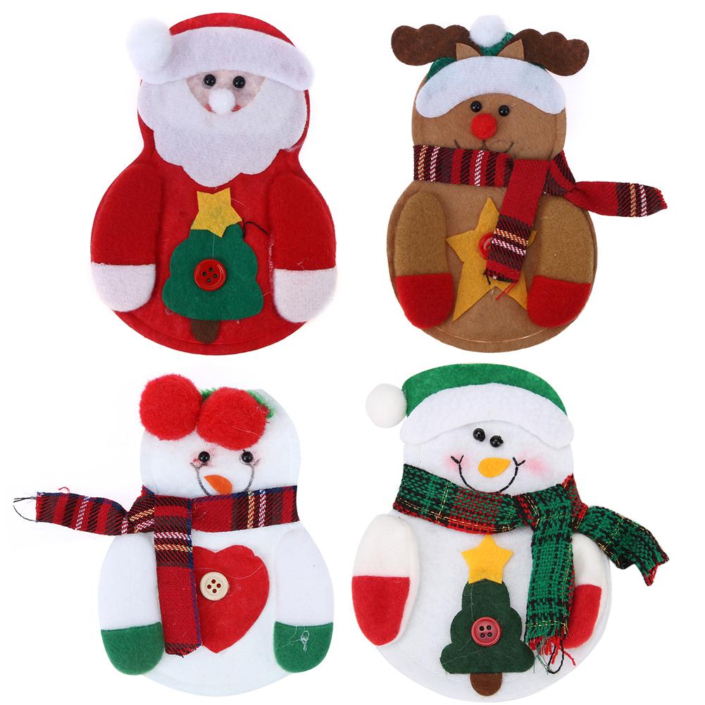 

1pc Christmas Snowman Cutlery Bags Santa Claus Kitchen Dining Table Cutlery, 501 Original