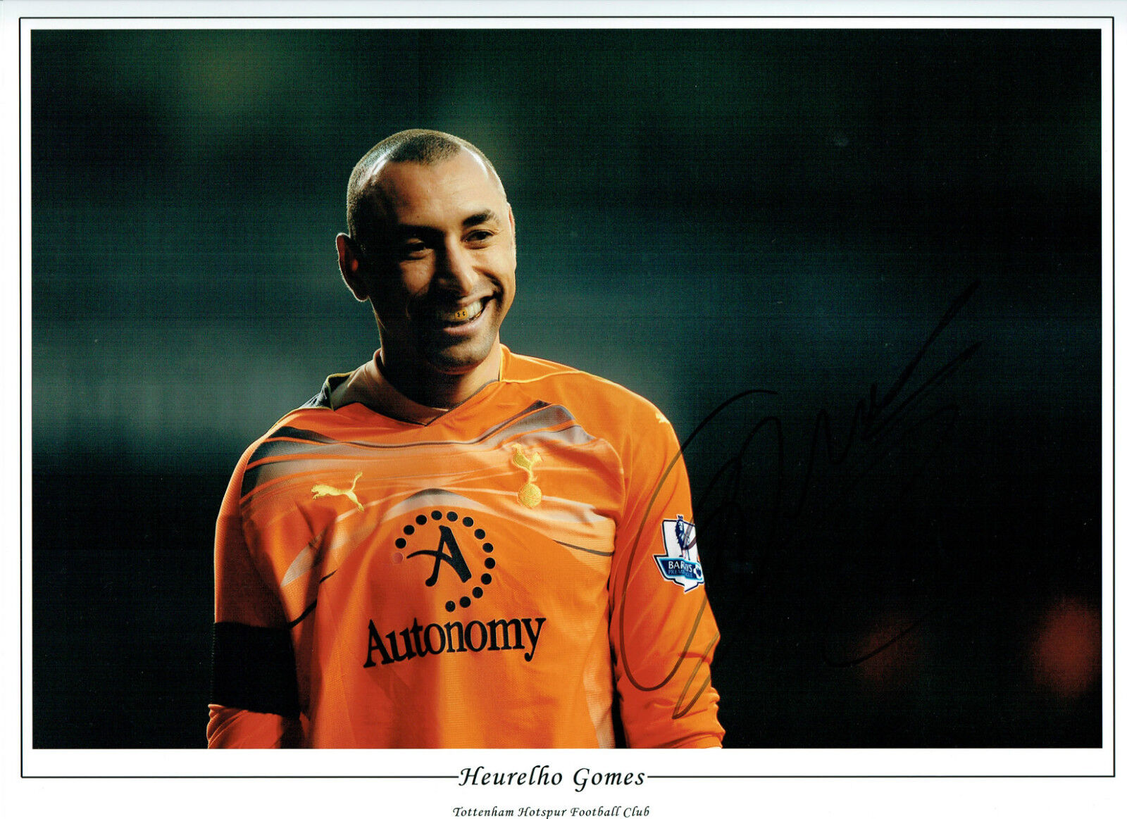 Heurelho GOMES Signed Autograph 16x12 Tottenham Spurs Goalkeeper Photo Poster painting AFTAL COA