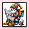 Gnome Reading A Newspaper-11CT Stamped Cross Stitch 45*45cm/17.72*17.72in tapestrymarket