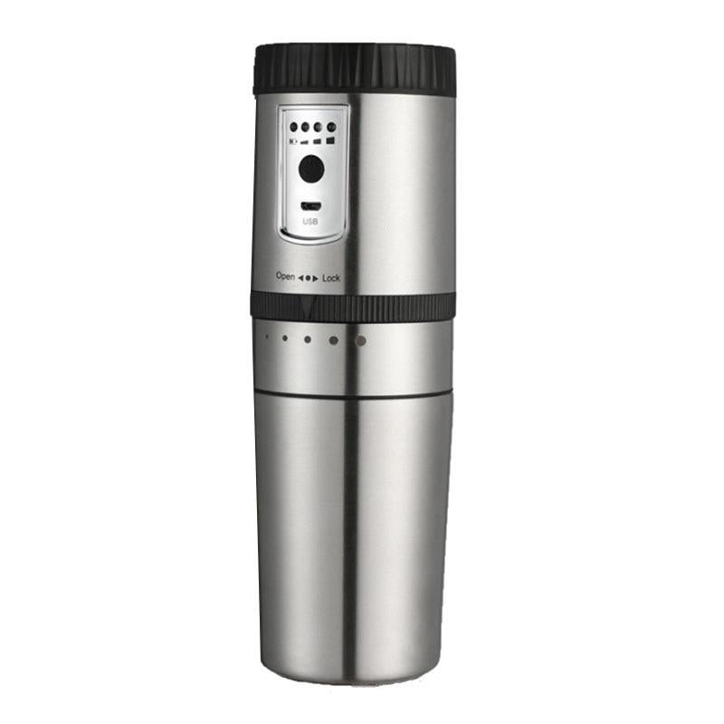 Portable Semi-Automatic Coffee Machine with Grinding Equipment Stainless Electric Chargeable