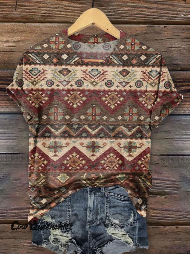 Vintage Art Print T-Shirt Multicolor / S