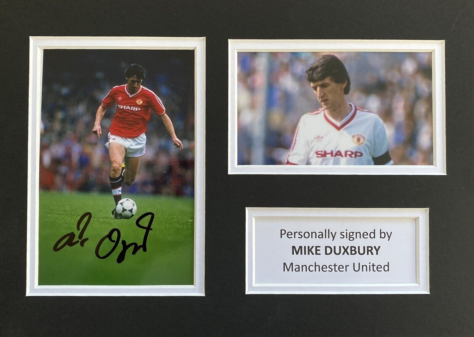 Mike Duxbury Genuine Hand Signed Manchester United Photo Poster painting In A4 Mount Display 4