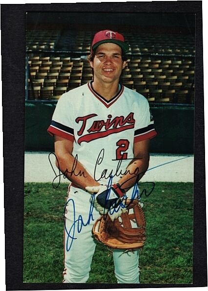 1982 JOHN CASTINO-MINNESOTA TWINS AUTOGRAPHED COLOR POSTCARD Photo Poster painting-NM