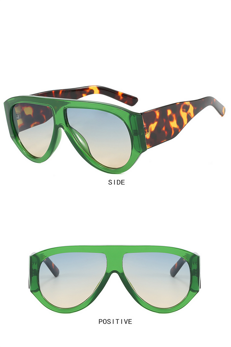 Green Lens Pilot Style Outdoor Sunglasses